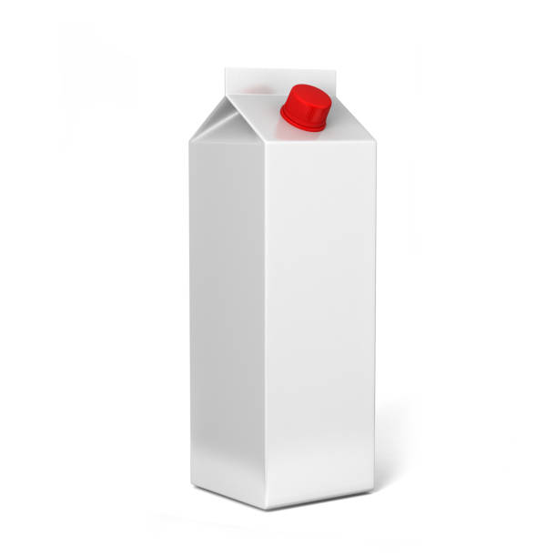 istock Milk and juice White boxes for retail package mock up. 646428598