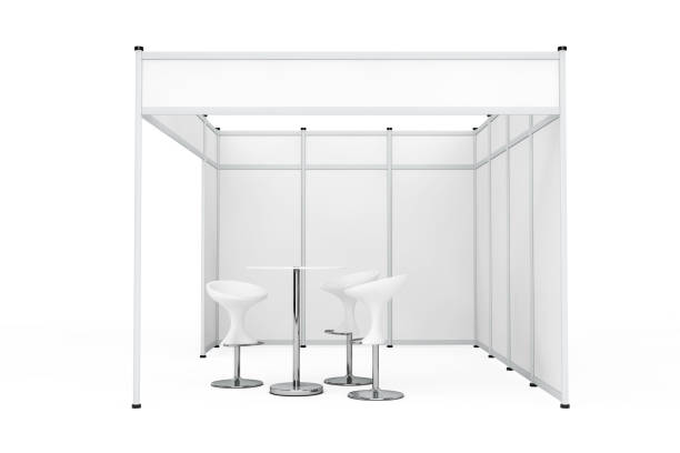 istock Trade Commercial Exhibition Stand. 3d Rendering 646431620