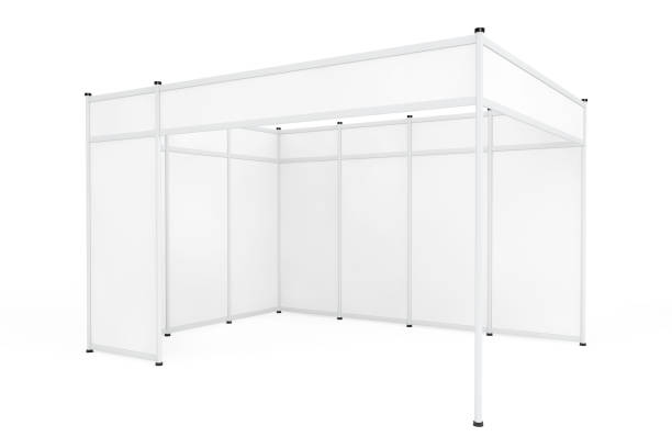 istock Trade Commercial Exhibition Stand. 3d Rendering 646431782
