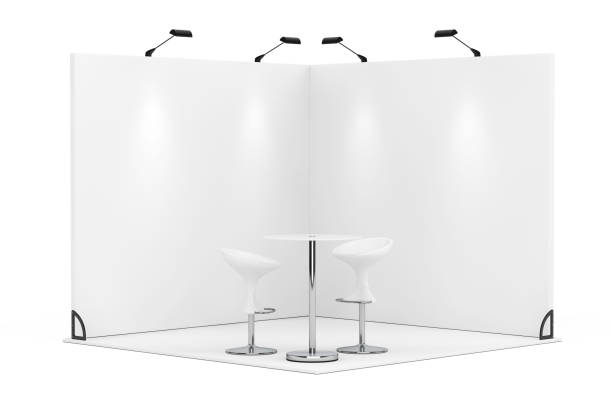 istock Trade Commercial Exhibition Stand. 3d Rendering 646435686