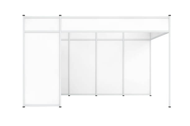 istock Trade Commercial Exhibition Stand. 3d Rendering 646435728