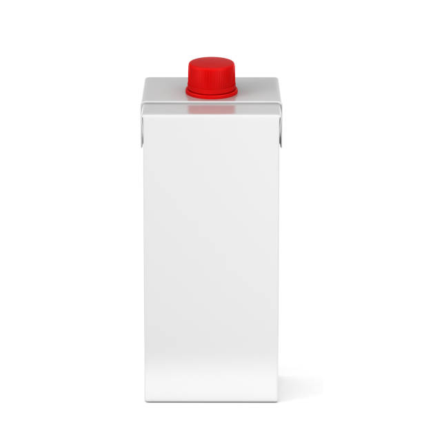 istock Milk and juice White boxes for retail package mock up. 646437052