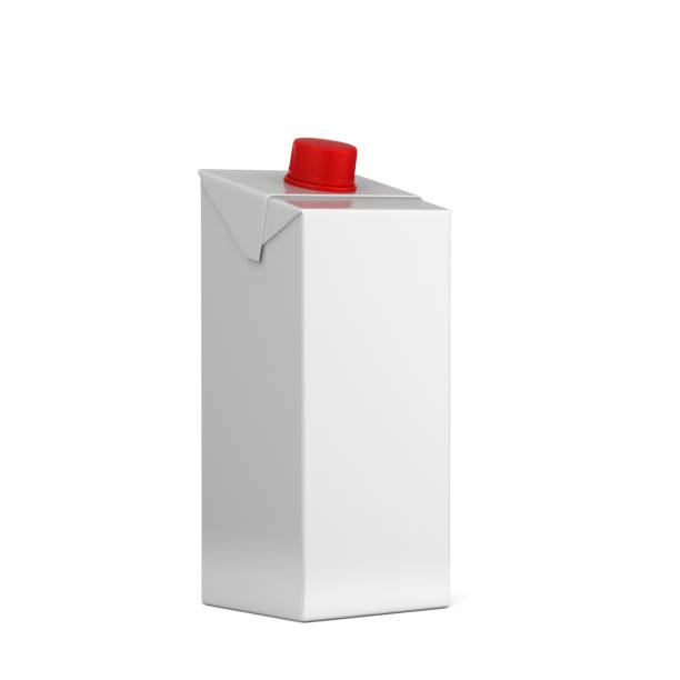 istock Milk and juice White boxes for retail package mock up. 646439078