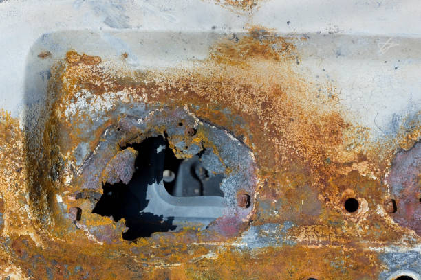 istock The  turned burned car in a ditch after accident crash surface macro 646452910