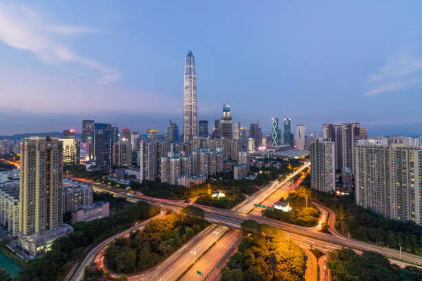 istock Urban roads and buildings in Shenzhen 646463802