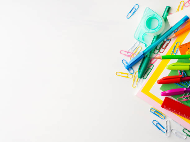 istock Stationery colorful school writing tools accessories pens 646464360