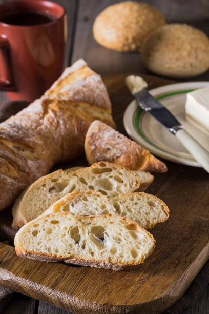 istock French baguette with butter for breakfast 646485326