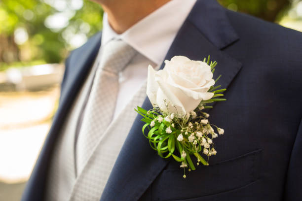 istock Groom in black tuxedo 646487192