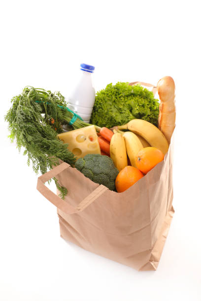 istock shopping bag with grocery 646492606