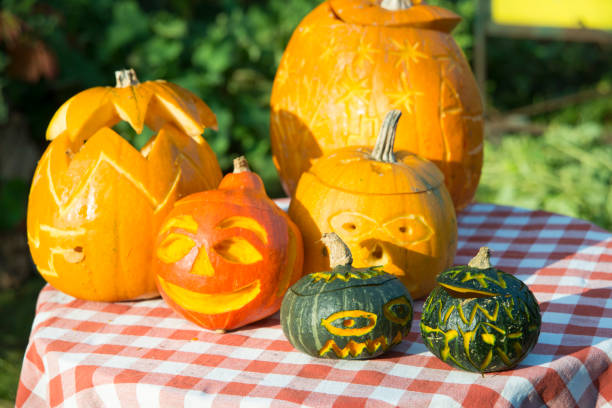 istock Carving pumpkins for holiday Halloween 646493046