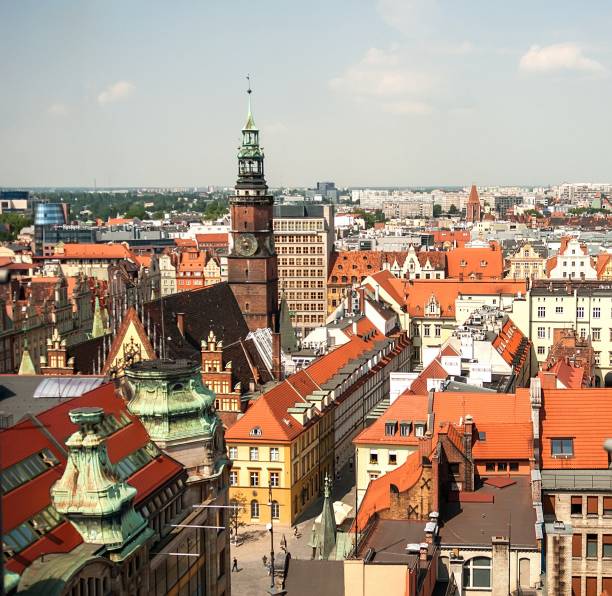 istock Aerial view of old town 646536888