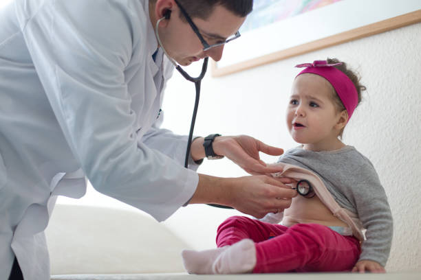 istock Breathe in and out to check up baby's lungs 646537376