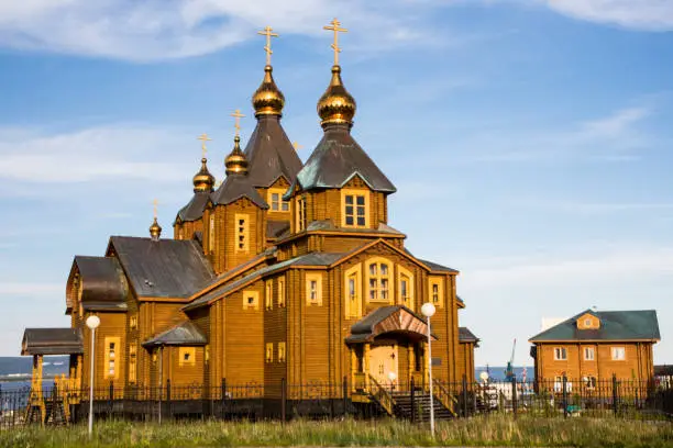 Orthodox church in Anadyr the capital of Chukotka, eastern Sibiria, RussiaOrthodox church in Anadyr the capital of Chukotka, eastern Sibiria, Russia