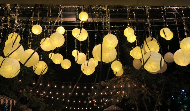 istock Lampions in a garden 646558136