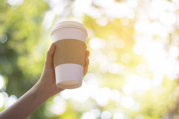istock A cup of coffee in bokeh blurred background 646565628