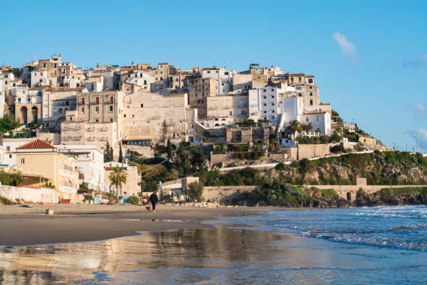 istock Panoramic view of Sperlonga and beautiful sandy beach. Italy 646608478