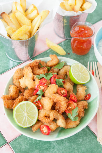 istock Baked shrimp with chili 646615288