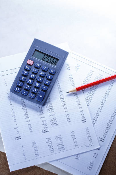 istock Operating budget, calculator and pencil 646620012