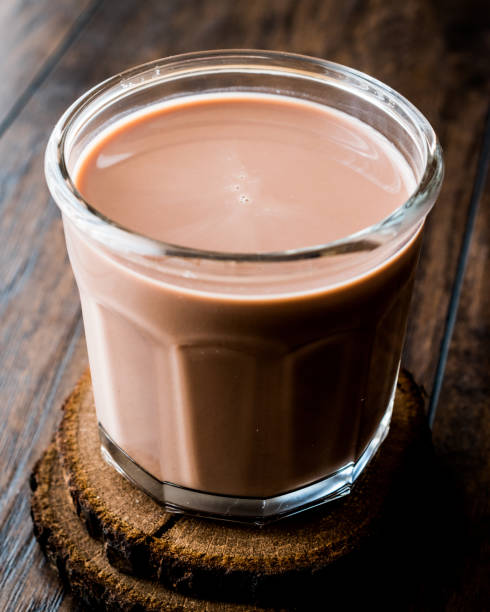 istock Glass of chocolate milk. 646644892