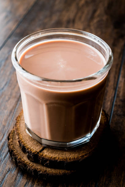 istock Glass of chocolate milk. 646650972