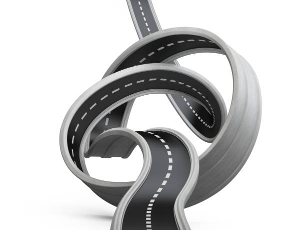 istock Asphalt road tied in a knot 646655506