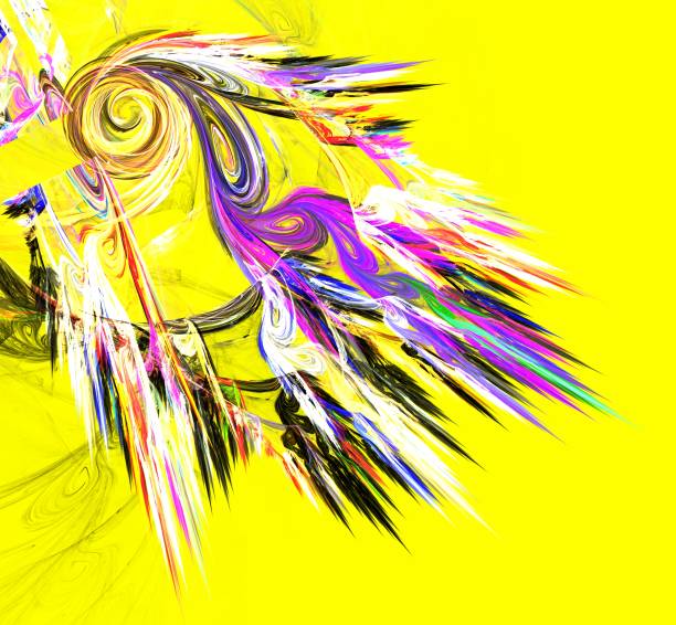 istock abstract fractal background with colorful spiral and lines 646655846