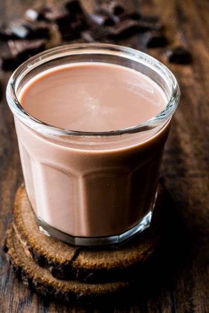istock Glass of chocolate milk. 646656202
