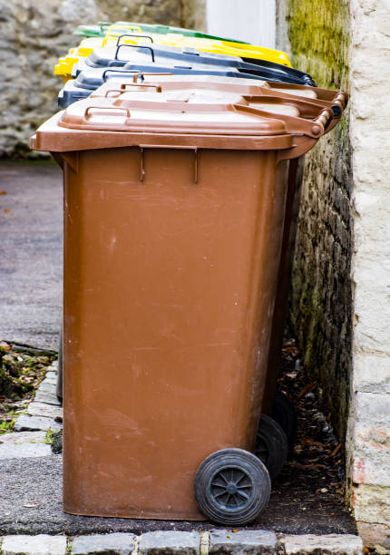 istock Row of garbage cans for waste separation 646660130