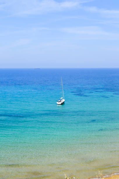 istock Yacht in calm water 646670162