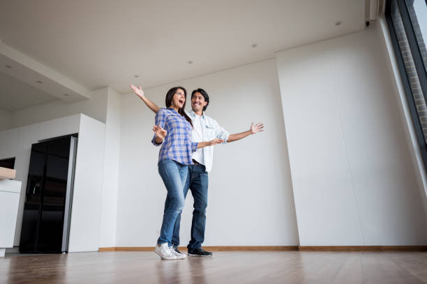 istock Surprised woman at her new house 646688498