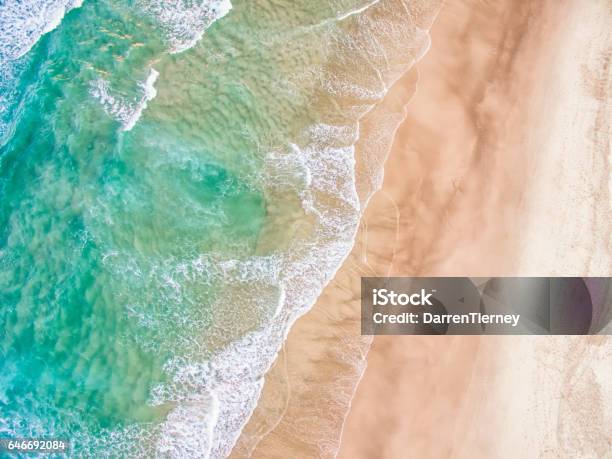 An Aerial View Of The Beach In Summer Stock Photo - Download Image Now - Beach, Australia, Australian Culture