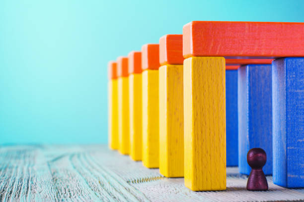istock Abstract multicolored wooden tunnel. 646694912