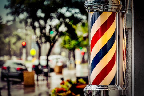 Barber Pole stock photo