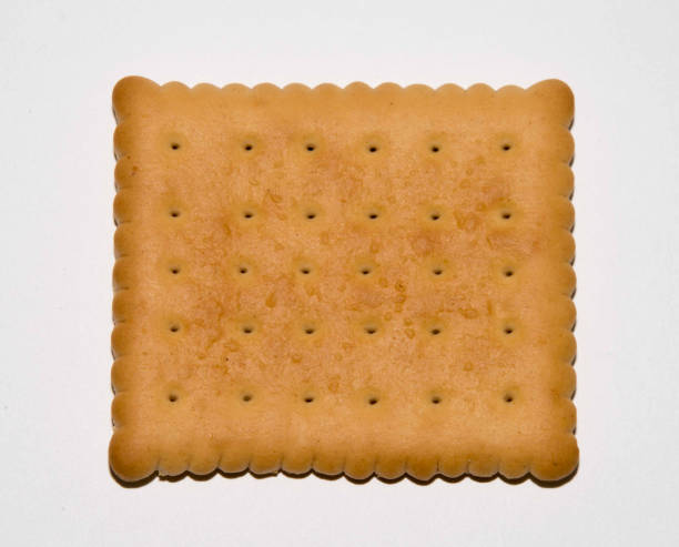 istock Cookies isolated on a white background. Biscuit Texture Closeup Details Isolated On White 646706942