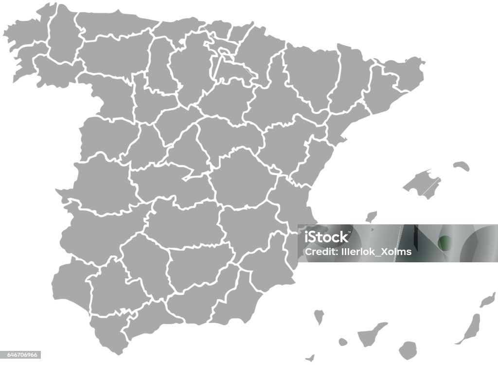 Carte de l'Espagne - clipart vectoriel de Espagne libre de droits