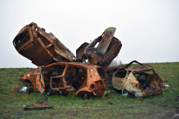 istock Stolen Burnt Out Cars 646707290