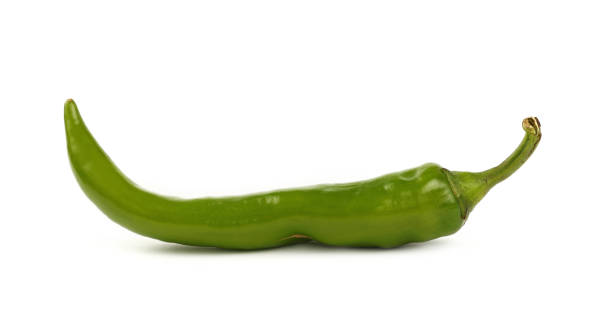 istock Green fresh jalapeno pepper close up on white 646713908