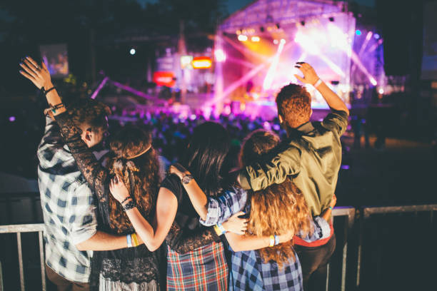 istock Cheering on their favourite band 646726286