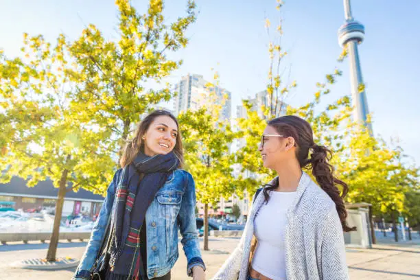 Photo of Best friends walking together in Toronto