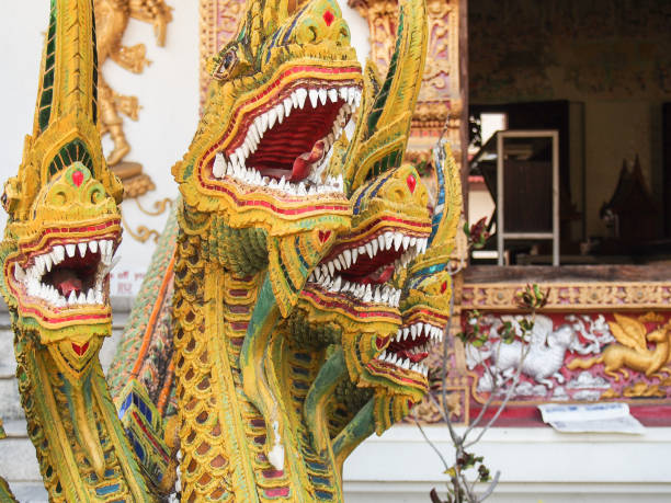 istock Dragon Sculpture at Temple in Chiang Mai Thailand 646730896
