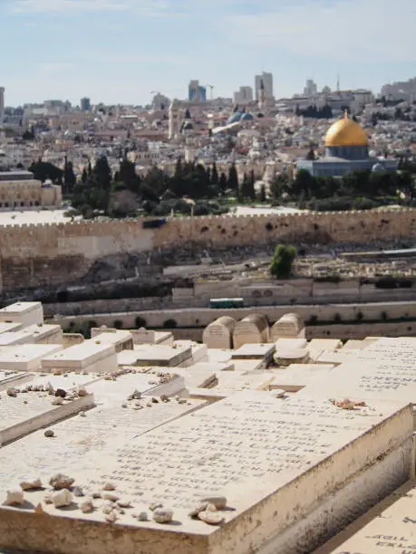 Photo of Jewish Cemetery on the Mount of Olives in Jerusalem