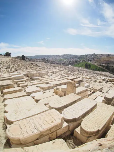 Photo of Jewish Cemetery on the Mount of Olives in Jerusalem