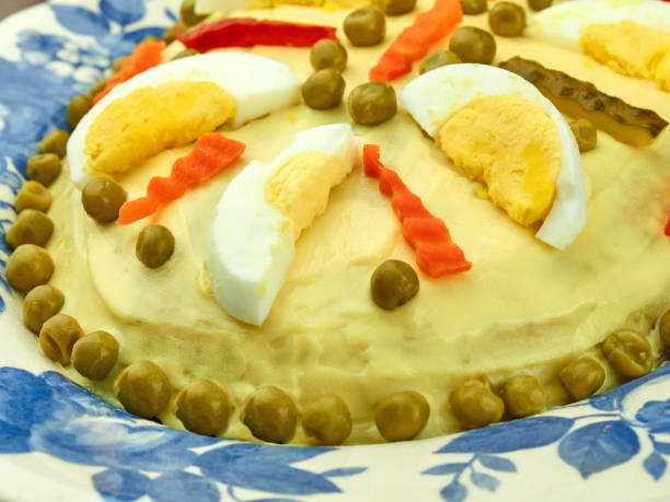 istock Russian Olivier Traditional Salad Closeup 646733668