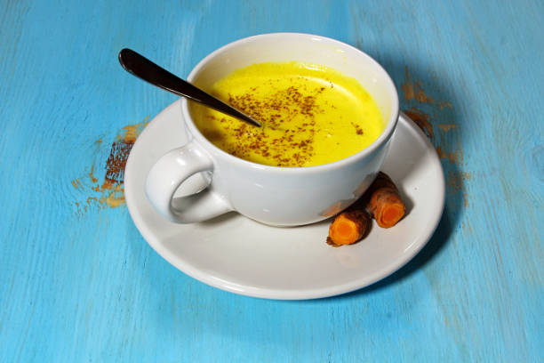 istock Turmeric milk or Golden milk 646733760