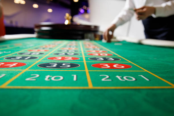 istock casino roulette green table 646733804