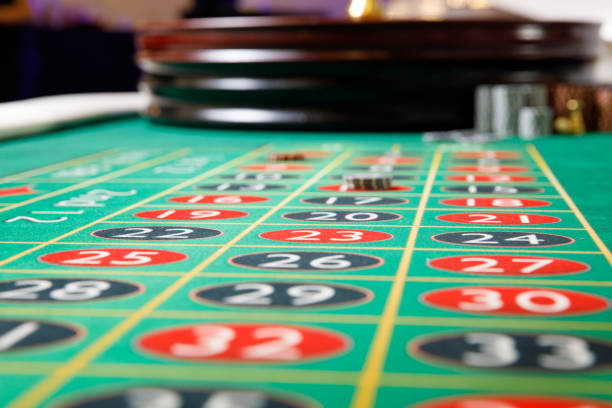 istock casino roulette green table 646733938