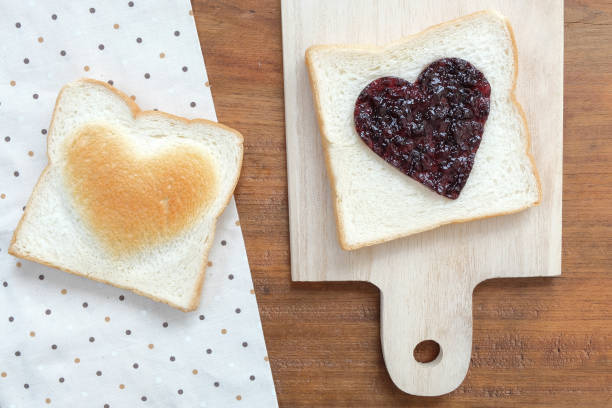 istock heart shape on bread. For love concept. 646764026