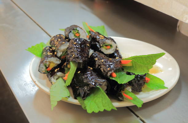istock Traditional Korean food seaweed roll 646770446