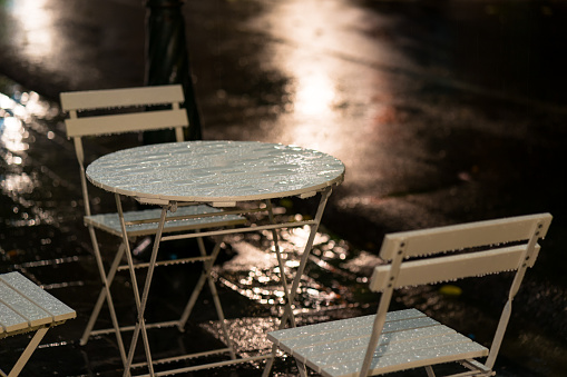 Tables at a pavement cafe in Norwich