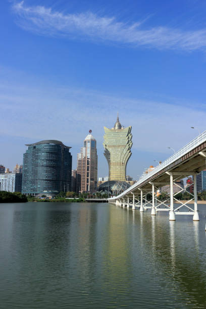 istock Grand Lisboa Hotel Macao and Nam Van Lake 646784670